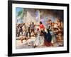 Romantic View of the Battle of the Alamo, 1912-null-Framed Art Print