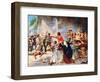 Romantic View of the Battle of the Alamo, 1912-null-Framed Art Print