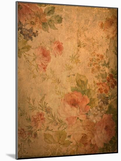 Romantic Vintage Rose Background-jannoon028-Mounted Art Print