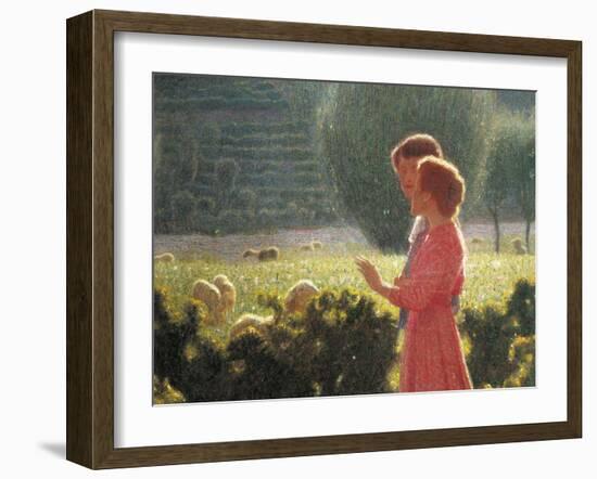 Romantic Walk, 1901-1902-Giuseppe Pellizza da Volpedo-Framed Giclee Print