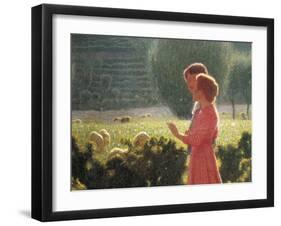 Romantic Walk, 1901-1902-Giuseppe Pellizza da Volpedo-Framed Giclee Print