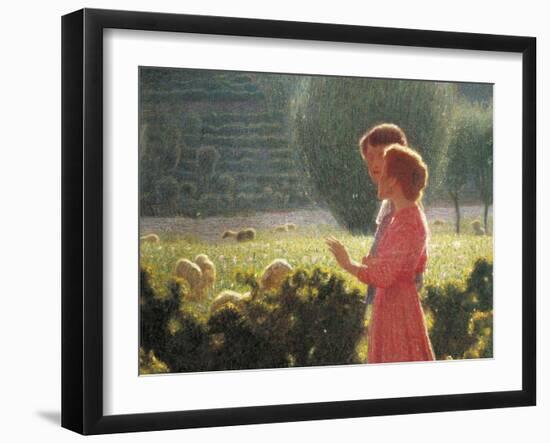 Romantic Walk, 1901-1902-Giuseppe Pellizza da Volpedo-Framed Giclee Print