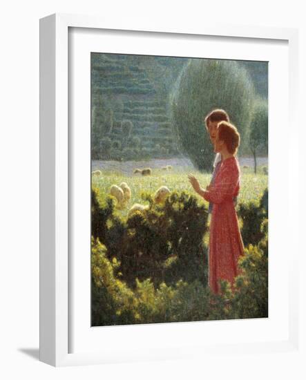 Romantic Walk, 1901-1902-Giuseppe Pellizza da Volpedo-Framed Giclee Print