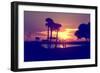 Romantic Walk along the Ocean at Sunset-Philippe Hugonnard-Framed Photographic Print