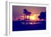 Romantic Walk along the Ocean at Sunset-Philippe Hugonnard-Framed Photographic Print