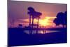 Romantic Walk along the Ocean at Sunset-Philippe Hugonnard-Mounted Photographic Print