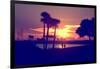 Romantic Walk along the Ocean at Sunset-Philippe Hugonnard-Framed Photographic Print