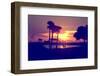 Romantic Walk along the Ocean at Sunset-Philippe Hugonnard-Framed Photographic Print