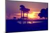 Romantic Walk along the Ocean at Sunset-Philippe Hugonnard-Mounted Photographic Print