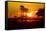 Romantic Walk along the Ocean at Sunset-Philippe Hugonnard-Framed Stretched Canvas