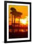 Romantic Walk along the Ocean at Sunset-Philippe Hugonnard-Framed Photographic Print