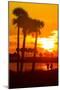 Romantic Walk along the Ocean at Sunset-Philippe Hugonnard-Mounted Photographic Print