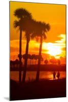 Romantic Walk along the Ocean at Sunset-Philippe Hugonnard-Mounted Premium Photographic Print