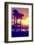 Romantic Walk along the Ocean at Sunset-Philippe Hugonnard-Framed Photographic Print