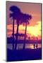 Romantic Walk along the Ocean at Sunset-Philippe Hugonnard-Mounted Photographic Print