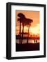 Romantic Walk along the Ocean at Sunset-Philippe Hugonnard-Framed Premium Photographic Print