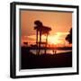 Romantic Walk along the Ocean at Sunset-Philippe Hugonnard-Framed Photographic Print