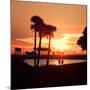 Romantic Walk along the Ocean at Sunset-Philippe Hugonnard-Mounted Photographic Print