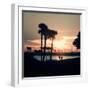 Romantic Walk along the Ocean at Sunset-Philippe Hugonnard-Framed Photographic Print