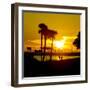 Romantic Walk along the Ocean at Sunset-Philippe Hugonnard-Framed Photographic Print