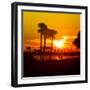 Romantic Walk along the Ocean at Sunset-Philippe Hugonnard-Framed Photographic Print