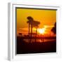 Romantic Walk along the Ocean at Sunset-Philippe Hugonnard-Framed Photographic Print