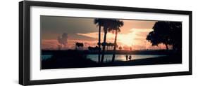 Romantic Walk along the Ocean at Sunset-Philippe Hugonnard-Framed Photographic Print