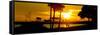 Romantic Walk along the Ocean at Sunset-Philippe Hugonnard-Framed Stretched Canvas