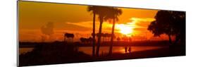 Romantic Walk along the Ocean at Sunset-Philippe Hugonnard-Mounted Photographic Print