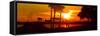 Romantic Walk along the Ocean at Sunset-Philippe Hugonnard-Framed Stretched Canvas