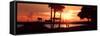 Romantic Walk along the Ocean at Sunset-Philippe Hugonnard-Framed Stretched Canvas