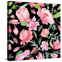 Romantic Watercolor Pattern-kisika-Stretched Canvas