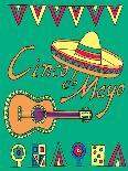 Poster for Fiesta Time with Colorful Hand Drawn Attributes of Mexican Holiday. Cinco De Mayo Banner-Romas_Photo-Art Print