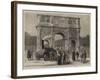 Rome, Ancient and Modern, a Traction Engine Passing under the Arch of Constantine-null-Framed Giclee Print