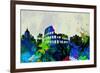 Rome City Skyline-NaxArt-Framed Art Print