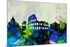 Rome City Skyline-NaxArt-Mounted Art Print