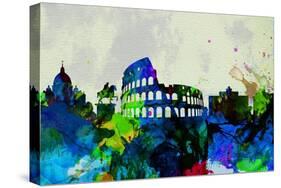 Rome City Skyline-NaxArt-Stretched Canvas