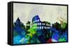 Rome City Skyline-NaxArt-Framed Stretched Canvas