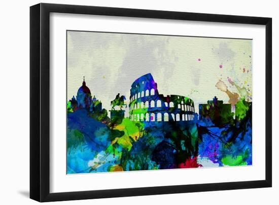 Rome City Skyline-NaxArt-Framed Art Print