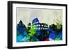 Rome City Skyline-NaxArt-Framed Art Print