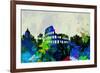 Rome City Skyline-NaxArt-Framed Premium Giclee Print