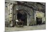 Rome, Dark Shops (Oil on Canvas)-Antoine Auguste Ernest Herbert or Hebert-Mounted Giclee Print