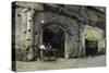Rome, Dark Shops (Oil on Canvas)-Antoine Auguste Ernest Herbert or Hebert-Stretched Canvas