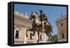 Rome. Equestian Statue of Emperor Marcus Aurelius. Piazza Campodoglio. Italy-null-Framed Stretched Canvas