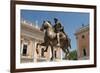 Rome. Equestian Statue of Emperor Marcus Aurelius. Piazza Campodoglio. Italy-null-Framed Giclee Print