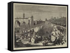 Rome, Excavations in the Forum Romanum-null-Framed Stretched Canvas
