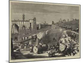 Rome, Excavations in the Forum Romanum-null-Mounted Giclee Print