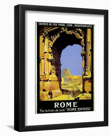 Rome Express Rome, Par le Train de Luxe-null-Framed Premium Giclee Print