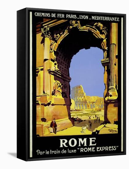 Rome Express Rome, Par le Train de Luxe-null-Framed Stretched Canvas