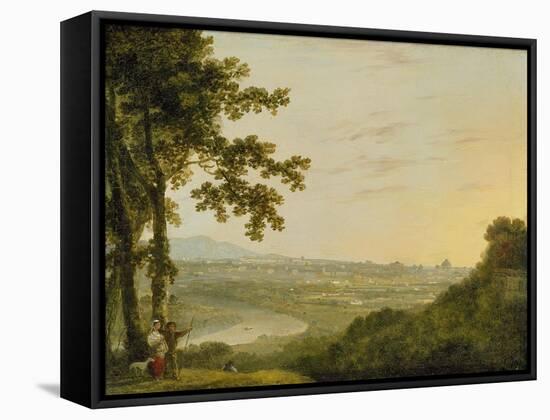 Rome from the Villa Madama, During or Post 1753-Richard Wilson-Framed Stretched Canvas